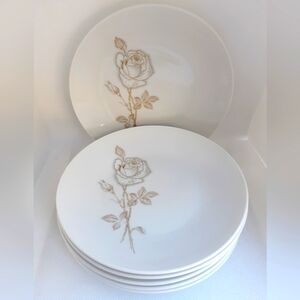 6 Rosenthal Classic Rose Bread Plates Germany Vintage Dishes Floral Cottagecore